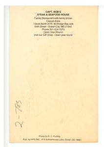 MD - Ocean City. Captain Bob's Steak & Seafood House