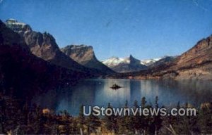 St Mary Lake, Wild Goose Island - Glacier National Park, Montana MT Postcard