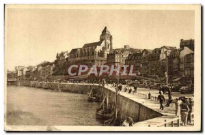 Postcard Old Treport Vue Generale Treport and the dock Francois 1er