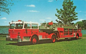 Wakefield MA Ladder #1 fire Truck Postcard