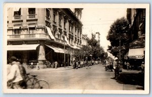 Tunisia Postcard Avenue de Paris Street Scene c1920's RPPC Photo