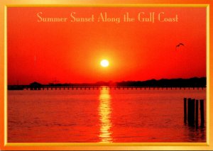 Mississippi Ocean Springs Summer Sunset Along The Gulf Coast