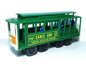 Vintage SAN FRANCISCO CABLE CAR 1970s Toy Trolley RINGING BELL Smith News Co 504