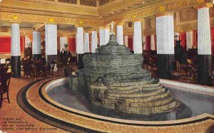 Pompeiian Room Fountain Interior Congress Hotel Chicago Illinois 1910c postcard
