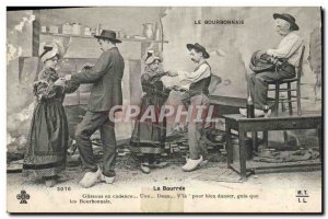 Old Postcard Folklore The bourree Auvergne Bourbonnais