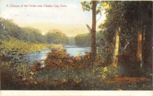 Charles City Iowa~Cedar River Scene~c1910 Postcard