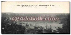 Old Postcard Chaumont The Suspension Bridge And The Loire