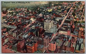 Wheeling Wyoming 1940s Postcard Aerial View
