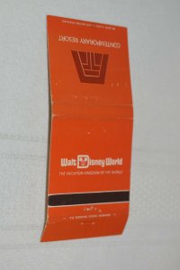 Walt Disney World Contemporary Resort 30 Strike Matchbook Cover