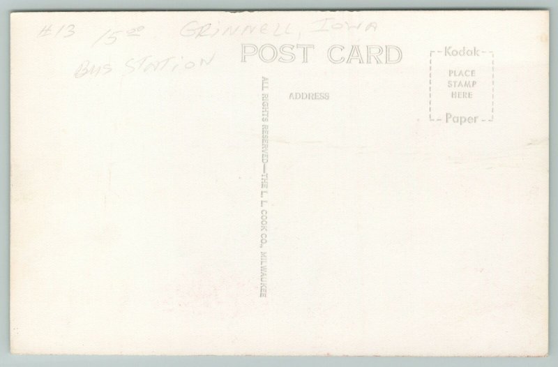 Grinnell Iowa~Monroe Hotel~Real Photo Postcard~RPPC