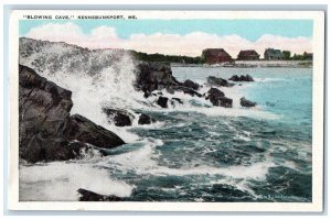 c1920's Wave Scene, Blowing Cave Kennebunkport Maine ME Unposted Postcard 
