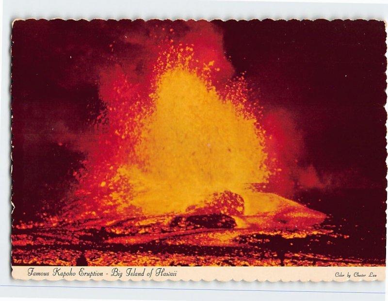 Postcard Famous Kapoho Eruption, Big Island of Hawaii