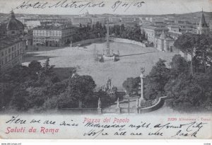 Saluti da Roma , Italy , 1901 - 07 ; Piazza del Popolo