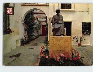 Postcard Maimonides monument in the Judios street, Córdoba, Spain