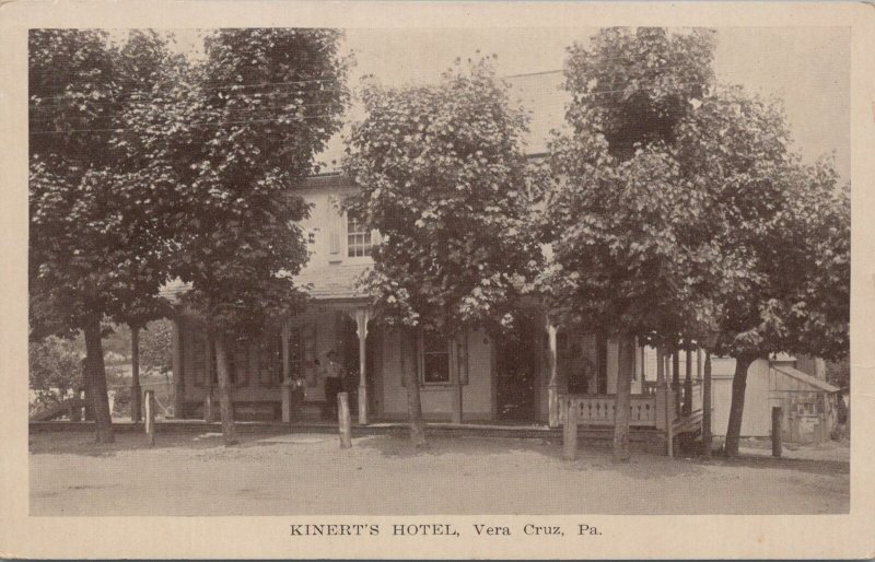 Postcard Kinert's Hotel Vera Cruz PA