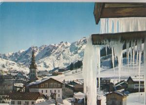 BF21201 la clusaz h s la station et son elocher ay pied  france front/back image