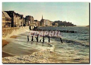 Postcard Modern Britain Emerald Coast Saint Malo Cite Corsaire Maree high flo...