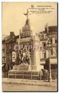 Old Postcard Ostend Oostende Monument Civil tombs for their country