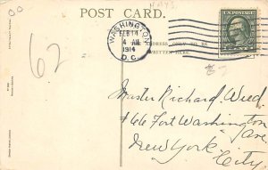 Artist M. G. Hays Valentines Day PU 1914 light postal marking on front