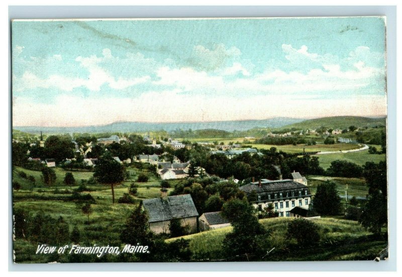 C. 1907 Birds Eye View. View Of Farmington, Maine. Postcard F81