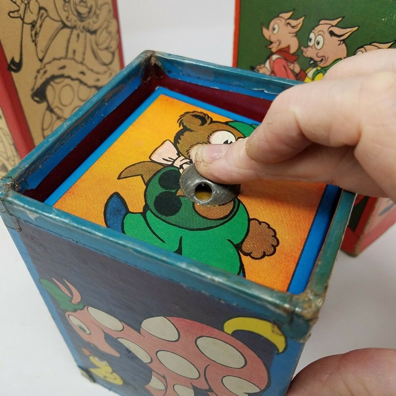 Vintage Nesting Toy Blocks 1930's Kids Stacking Musical with Original Box