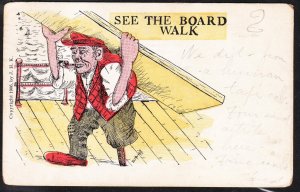 See the Board Walk - signed D Churchill - 1910