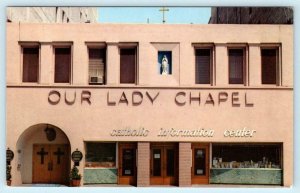 LOS ANGELES, CA ~ Catholic Information Center OUR LADY CHAPEL c1960s Postcard