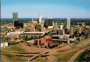 Continental Postcard Tulsa, Oklahoma Aerial View CF3