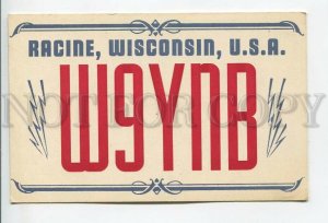 462834 USSR USA Wisconsin Racine radio QSL card