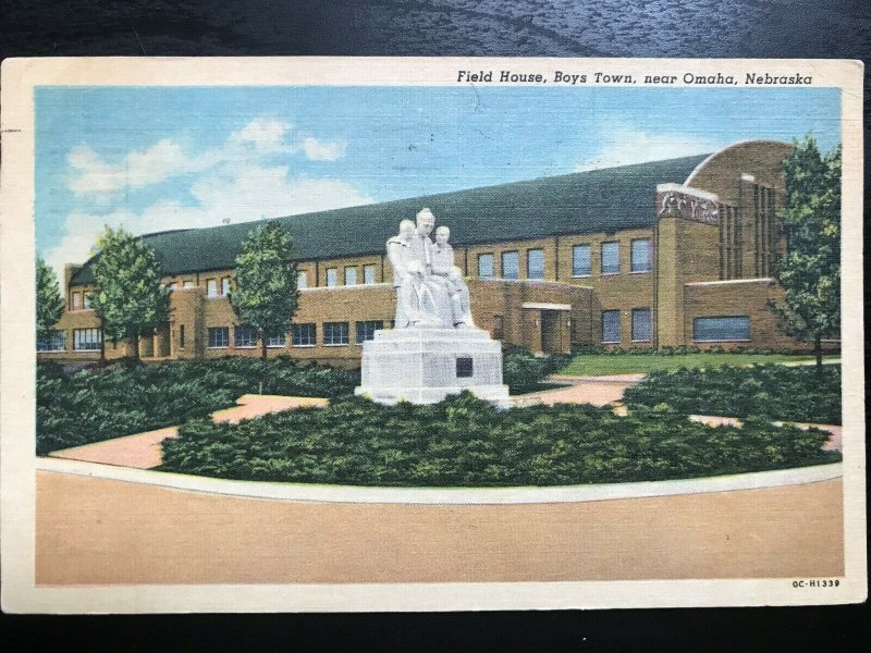 Vintage Postcard 1950 Field House Boys Town Omaha Nebraska United