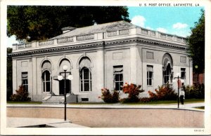 Postcard U.S. Post Office in Lafayette, Louisiana