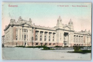 Budapest Hungary Postcard New Stock Exchange Building 1908 Posted Antique