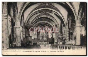 Old Postcard Pilgrimage Nd Zion L & # & # 39interieur of 39eglise