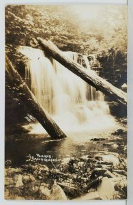 RPPC Penna's Grand Canyon Pennsylvania Waterfall Tioga County Postcard P8