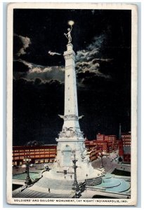 Indianapolis Indiana IN Postcard Soldiers' And Sailors' Monument 1913 Vintage