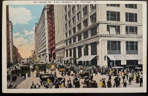 Vintage Postcard 1915-1930 State Street from Madison, Chicago, Illinois (IL)