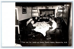 Blackville NB Canada Postcard Lunch at Uncle Tom's Cabin c1950's RPPC Photo