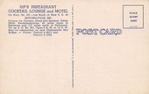 Mitchellville Maryland Rip's Restaurant & Motel, Multi-View Linen PC U10855