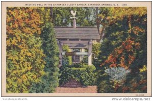 New York Saratoga Springs Wishing Well In The Chauncey Olcott Garden 1938 Cur...