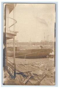 1911 Endeavor Dry Dock Peristyle New Orleans LA Kansas City RPPC Photo Postcard 