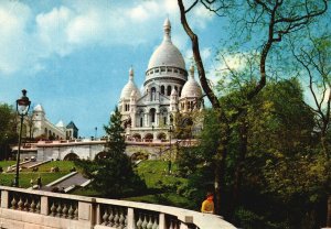 Postcard Le Sacre Coeur De Montmarte Basilica Sacred Heart Paris, France