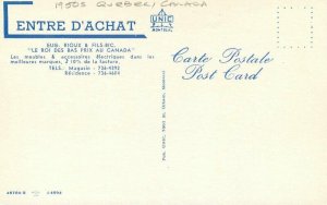 Quebec Canada Entre D'Achat Postcard Roadside UNIC 21-12387