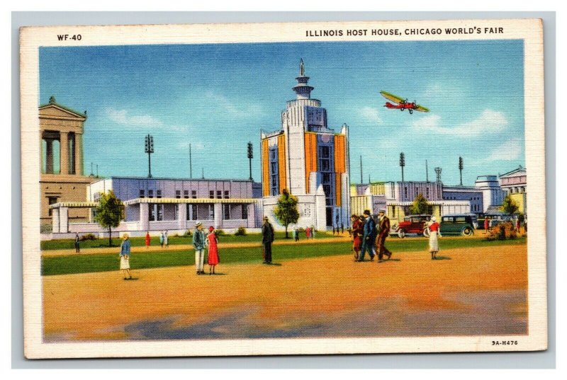 Vintage 1933 Postcard Illinois Host House at the Chicago World's Fair