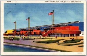 Agricultural Building Chicago World's Fair Century Of Progress Postcard