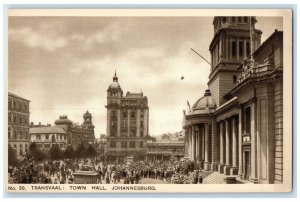 c1930's No.30 Transvaal Town Hall Johannesburg South Africa Unposted Postcard