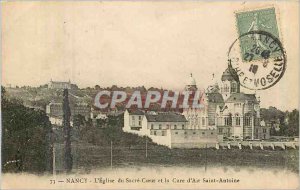 Old Postcard Nancy Church of the Sacred Heart and Saint Antoine Cure Air