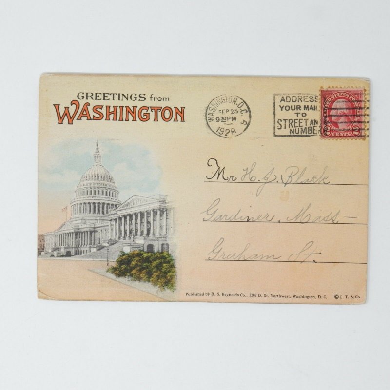 Washington DC vintage souvenir postcard views folder 30s/40s