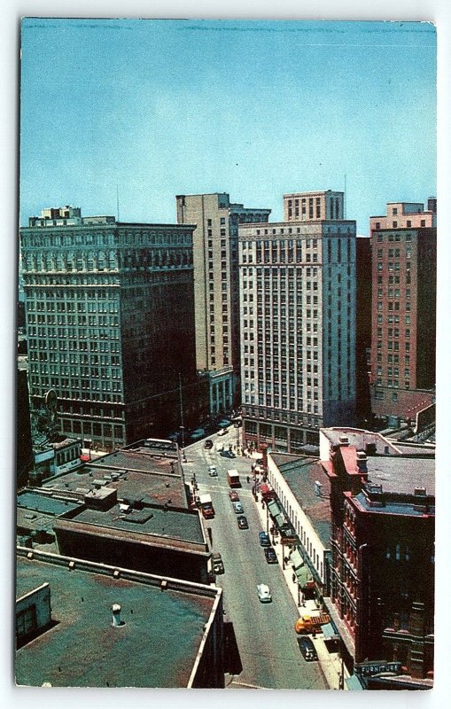 1950s ATLANTA GA FAMOUS FIVE POINTS MARIETTA DECATUR PEACHTREE POSTCARD P1501