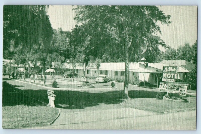 c1940 Ocala Florida FL Vintage Postcard Le Mar Motel Silver Springs Boulevard