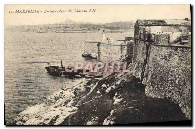 Old Postcard Marseille Embarcadere du Chateau